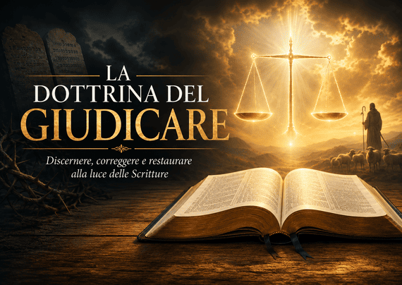 Immagine che rappresenta una bibbia aperta sormontata da una bilancia a due bracci